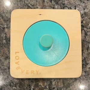 Lovevery First Puzzle Wooden Toy with Teal Insert